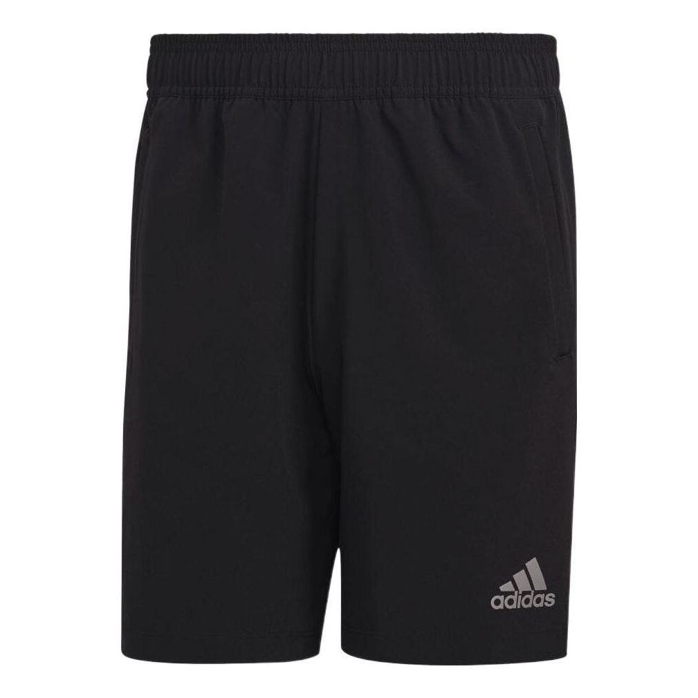 Men's adidas Stripe Logo Printing Casual Straight Shorts Japanese Version Black