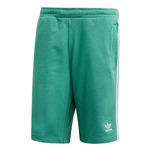 Image of adidas originals 3-Stripe Short Casual Sports Side Stripe Breathable Shorts Gree