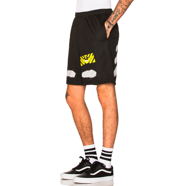 Image of OFF-WHITE Alphabet Printing Casual Shorts Black OMCB006S170170391001