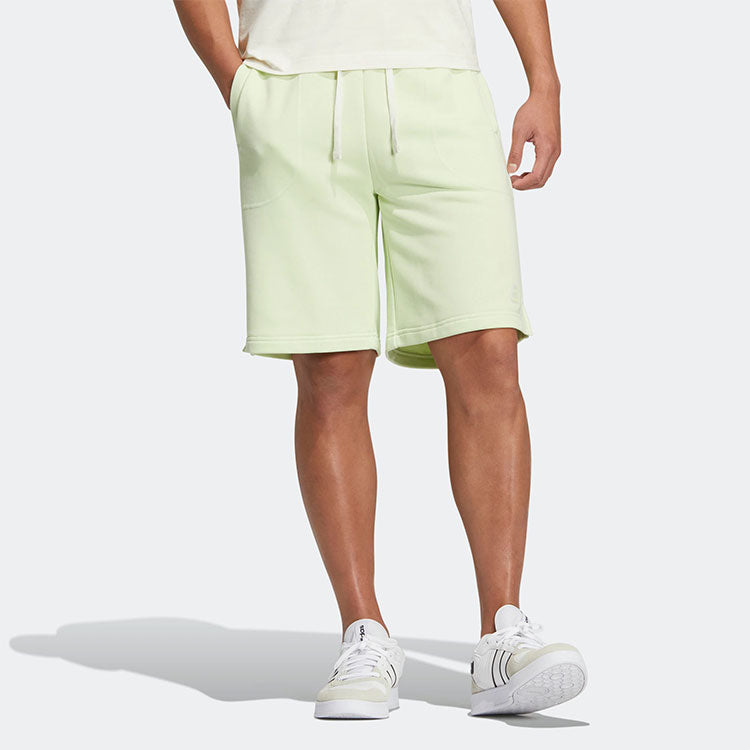 Image of adidas neo Solid Color Lacing Casual Straight Shorts Unisex light green HS6823