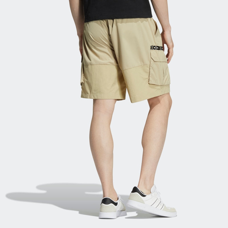 Image of Men's adidas neo Athleisure Casual Sports Solid Color Woven Cargo Pocket Shorts
