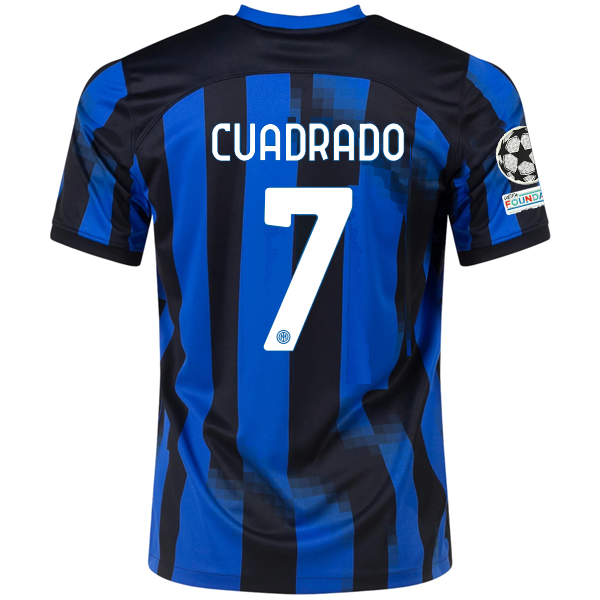 Nike Inter Milan Juan Cuadrado Home Jersey w/ Champions League + Copa Italia Pat
