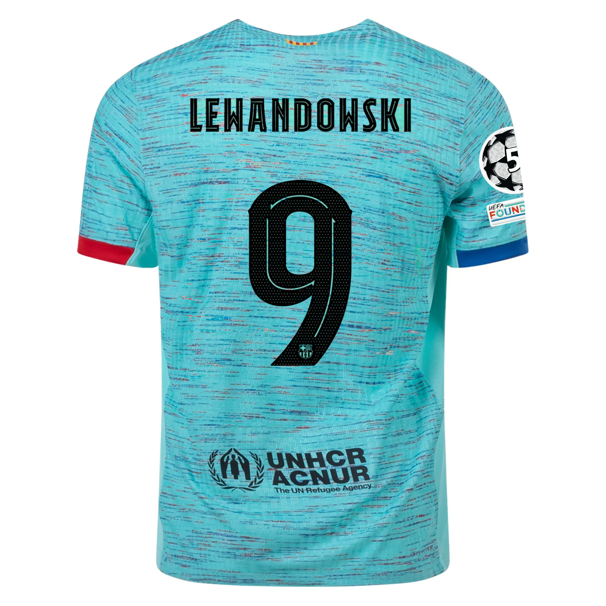 Nike Barcelona Authentic Robert Lewandowski Match Vaporknit Third Jersey w/ Cham