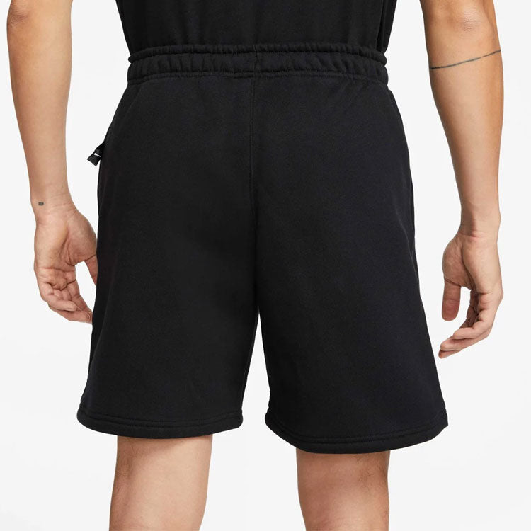 Image of Nike Solid Color Logo Straight Loose Casual Shorts Unisex Black DV3056-010