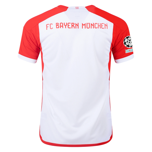 Image of قميص بايرن ميونخ الأساسي من أديداس 23/24 مع شعار دوري أبطال أوروبا (أبيض/أحمر)