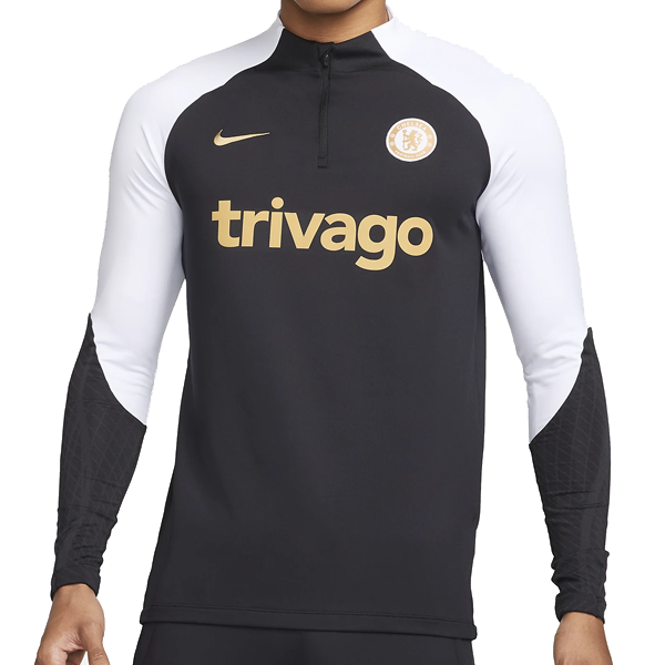 Nike Chelsea Strike Drill 1/4 Top 23/24 (Black/Club Gold)