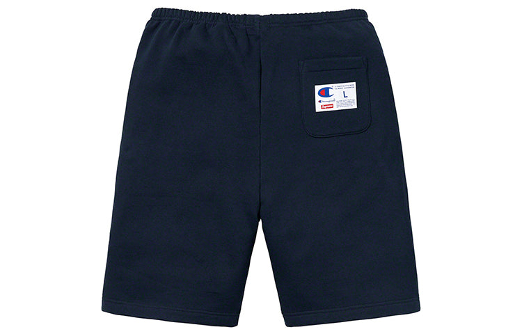 Image of Supreme x Champion SS19 Outline Sweatshort Navy SUP-SS19-10073