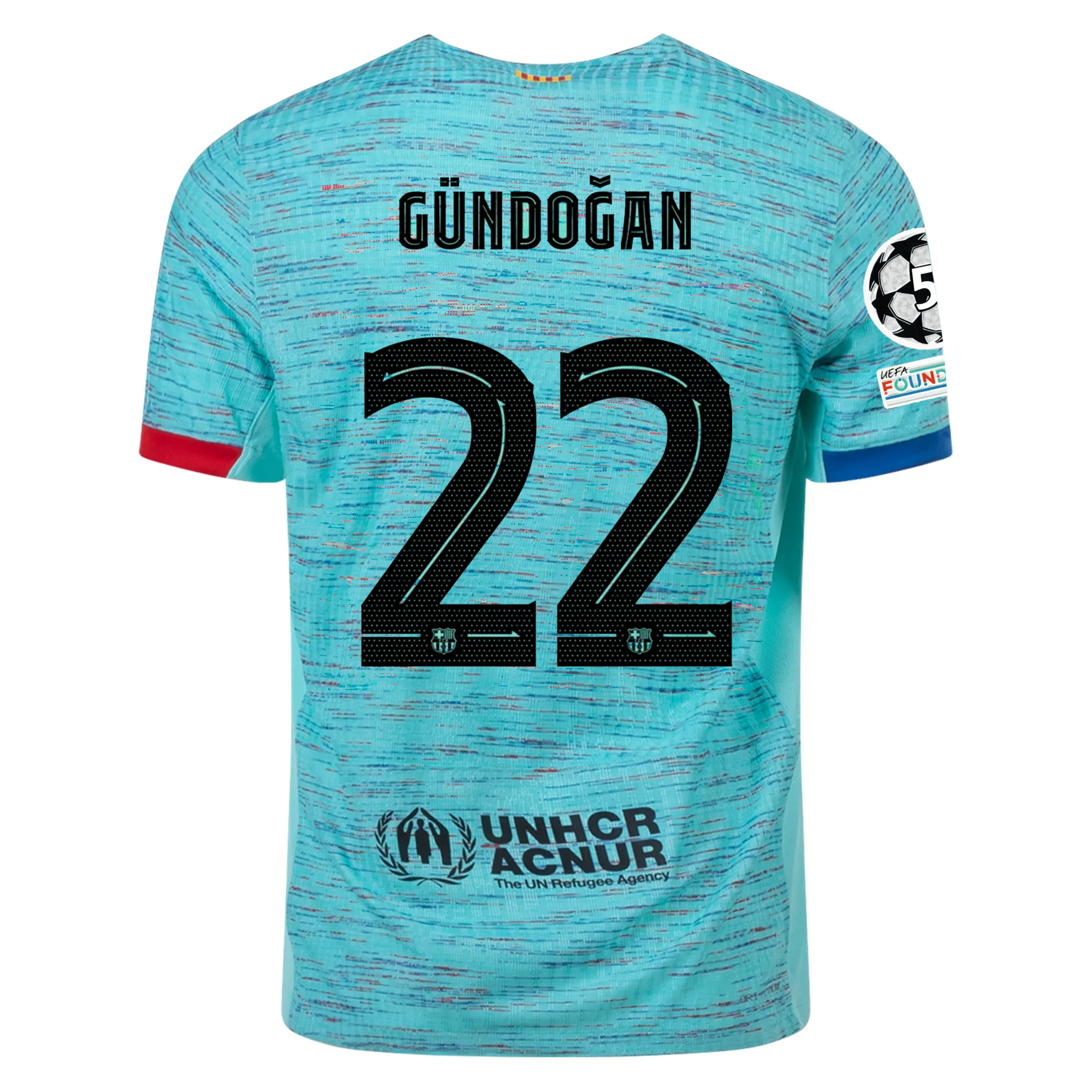 Image of Nike Barcelona Authentic Ilkay Gunogan Match Vaporknit Third Jersey w/ Champions