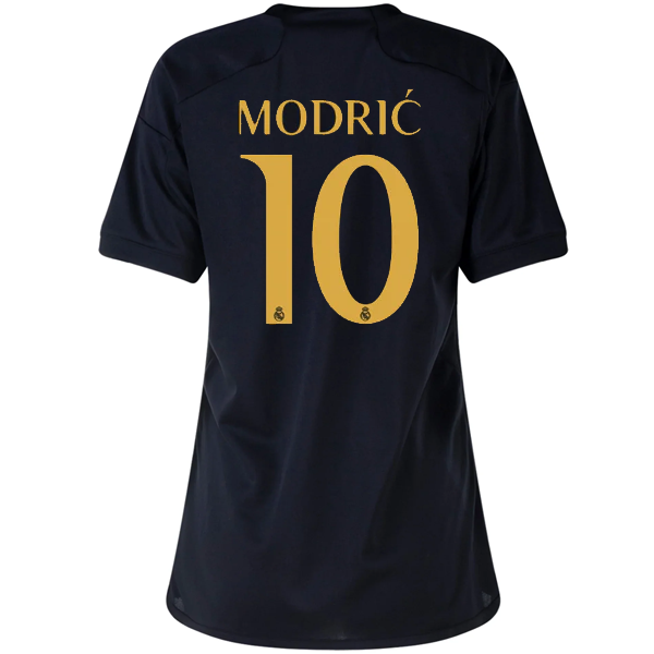 adidas Womens Real Madrid Luka Modric Third Jersey 23/24 (Black)