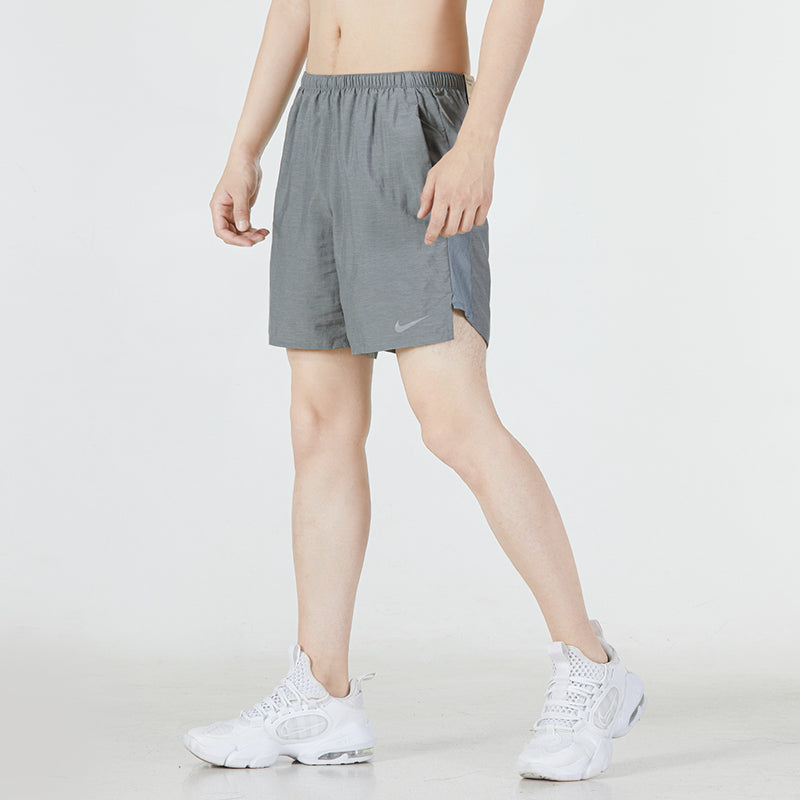 Image of Men's Nike Solid Color Logo Athleisure Casual Sports Woven Shorts Gray CZ9069-08