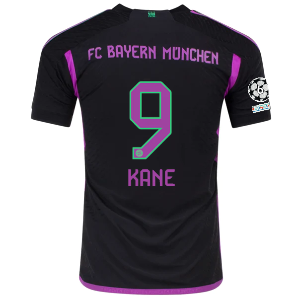 adidas Bayern Munich Authentic Harry Kane Away Jersey w/ Champions League Patche