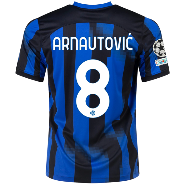 Image of Nike Inter Milan Marko Arnautović Home Jersey w/ Champions League + Copa Italia