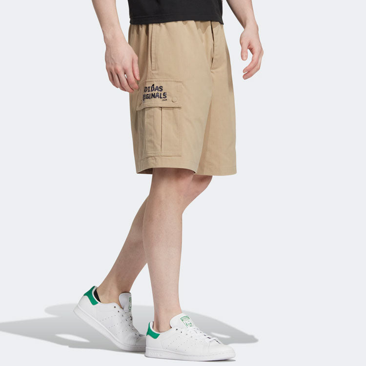 Image of adidas originals x Charr Morita Crossover Logo Printing Straight Loose Shorts Br
