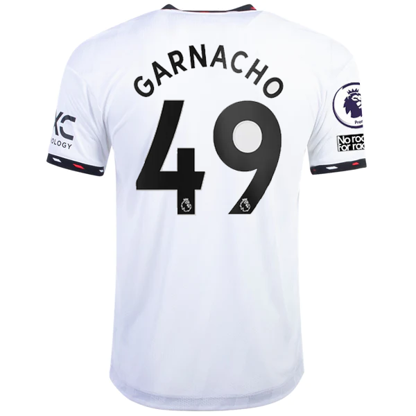 Image of adidas Manchester United Alejandro Garnacho Authentic Away Jersey w/ EPL + No Ro