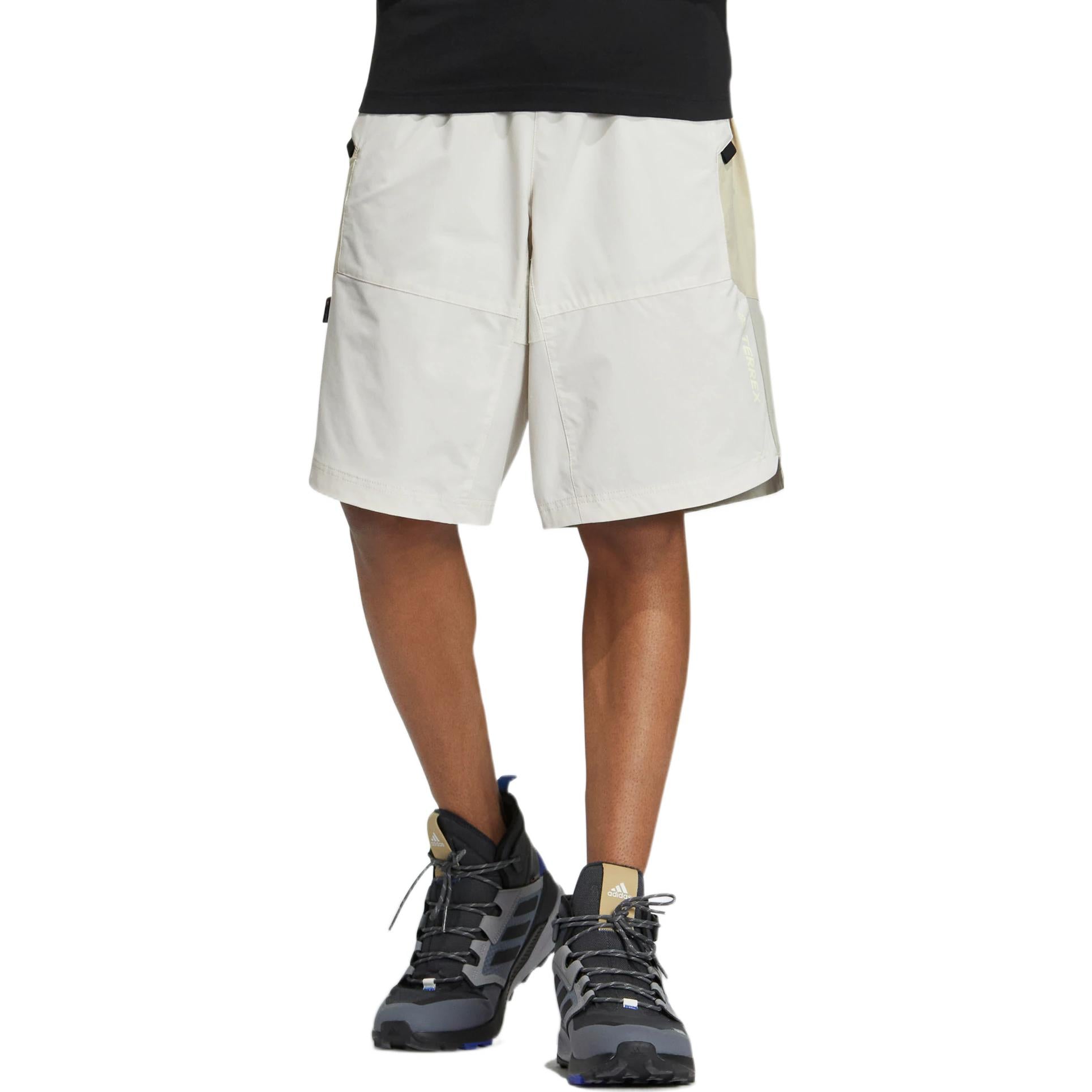 Image of Men's adidas Terrex Colorblock Straight Outdoor Sports Shorts White HI3035