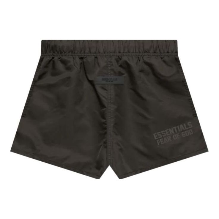 Image of Fear of God Essentials FW22 Running Shorts Off Black FOG-FW22-704