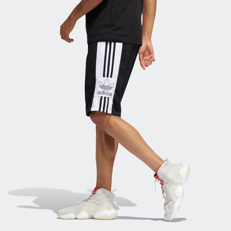 Image of adidas originals Mesh Otln Short Breathable Casual Sports Shorts Black DV3184