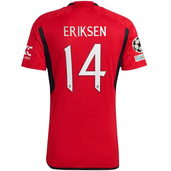 adidas Manchester United Christian Eriksen Home Jersey 23/24 w/ Champions League