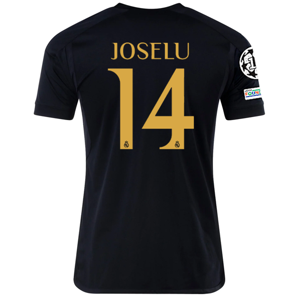 adidas Real Madrid Joselu Drittes Trikot mit Champions League + Club World Cup-Patch