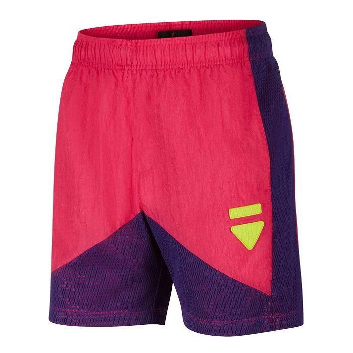 Image of Men's Air Jordan Colorblock Straight Athleisure Casual Sports Red Shorts CJ9627-