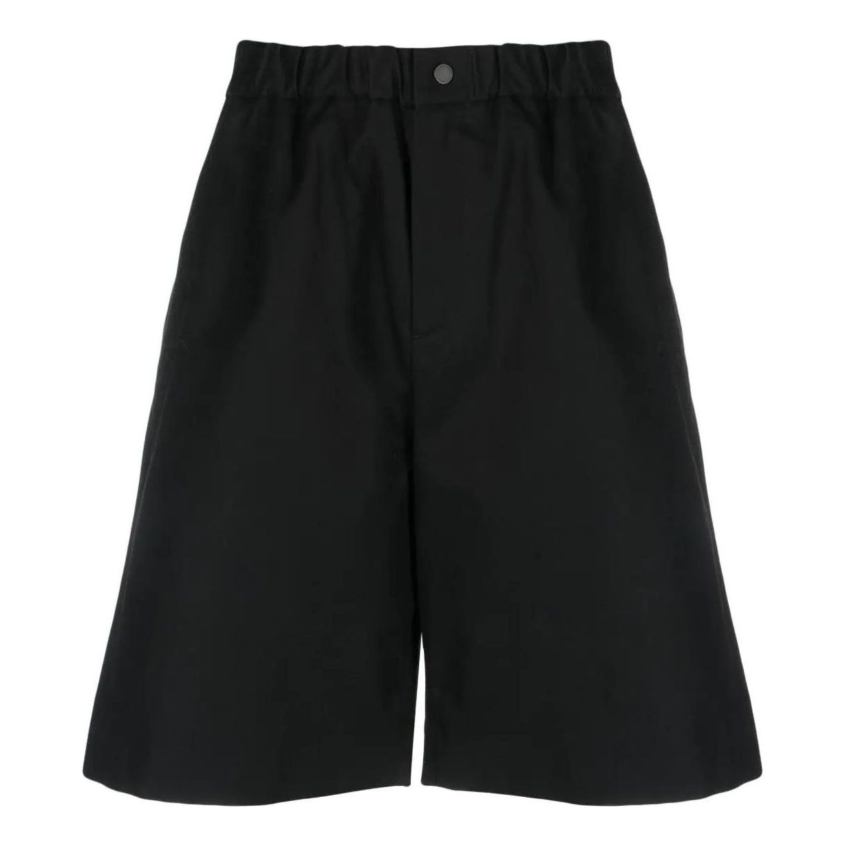 Image of Men's OFF-WHITE FW22 Solid Color Straight Casual Shorts Loose Fit Black OMCB049F