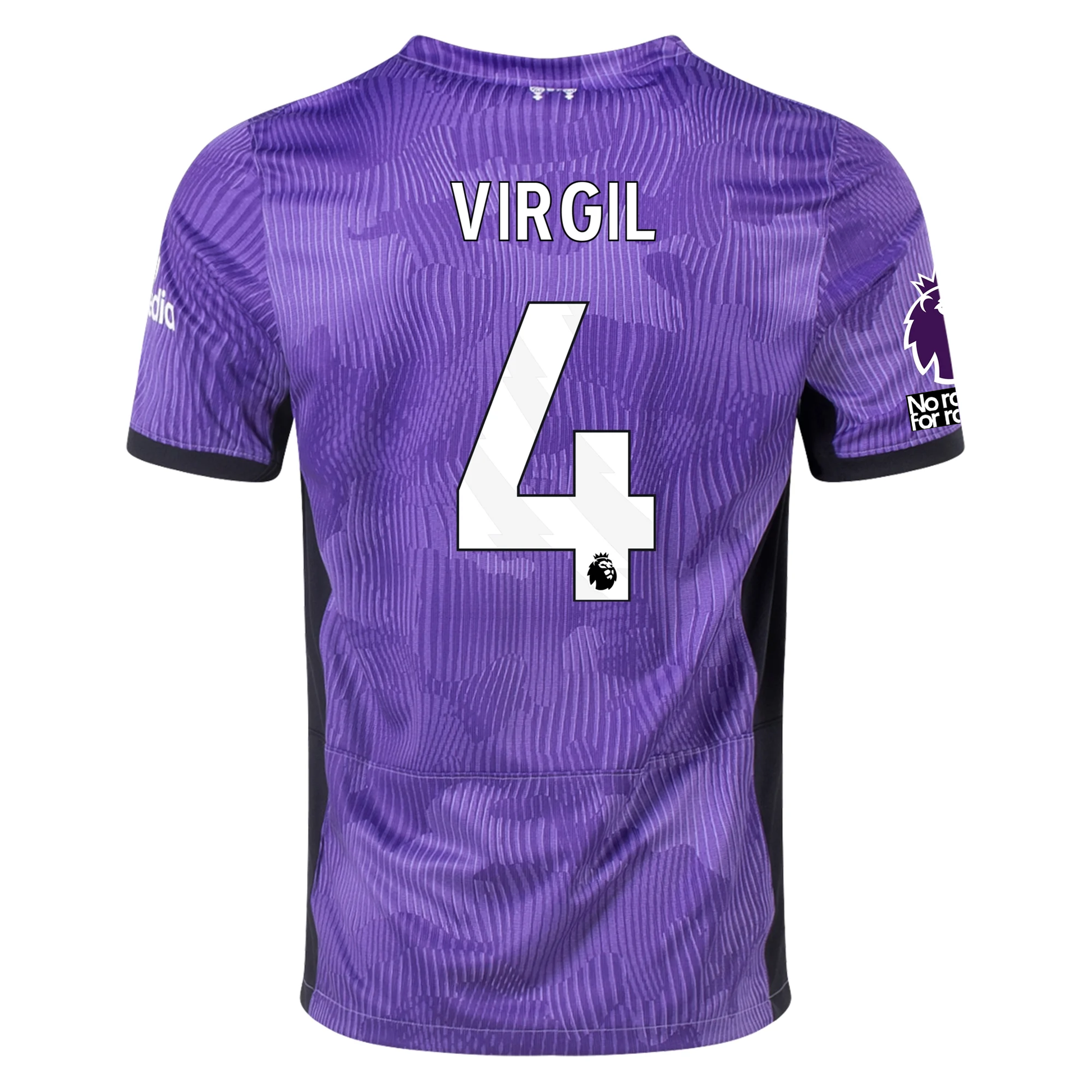 Nike Liverpool Virgil Van Dijk Third Jersey w/ EPL + No Room For Racism Patches