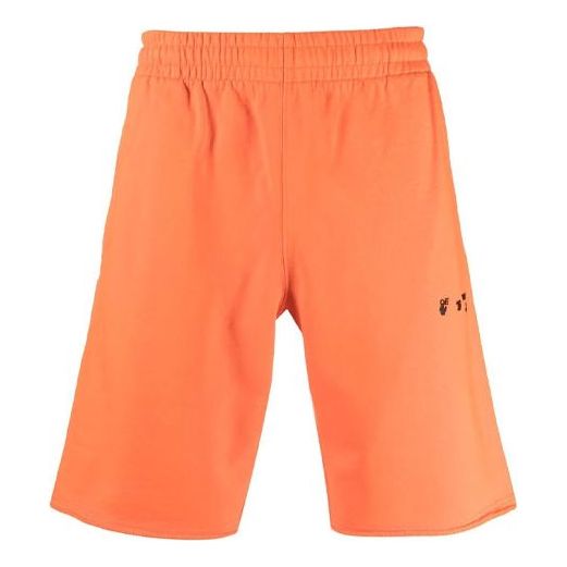 OFF-WHITE FW21 Logo Sports Shorts Ordinary Version Orange OMCI006F21FLE0022010