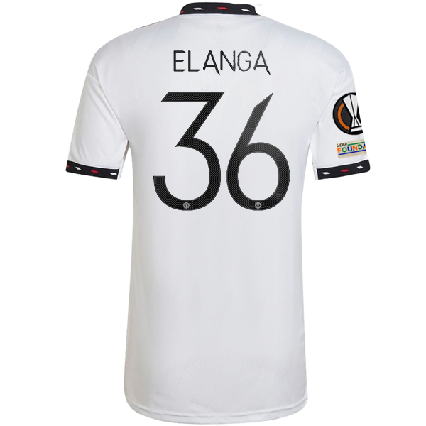 Image of adidas Manchester United Anthony Elanga Away Jersey w/ Europa League Patches 22/