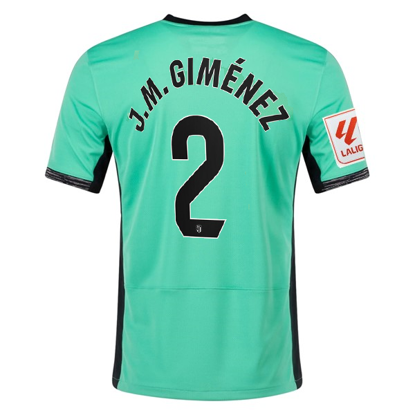 Nike Atletico Madrid José María Giménez Third Jersey w/ La Liga Patch 23/24 (Spr