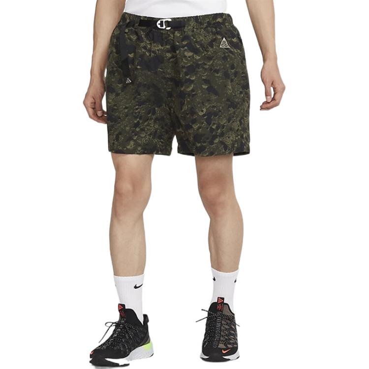 Image of Men's Nike ACG Camouflage Belt Straight Loose Sports Shorts Camouflage DH7220-35