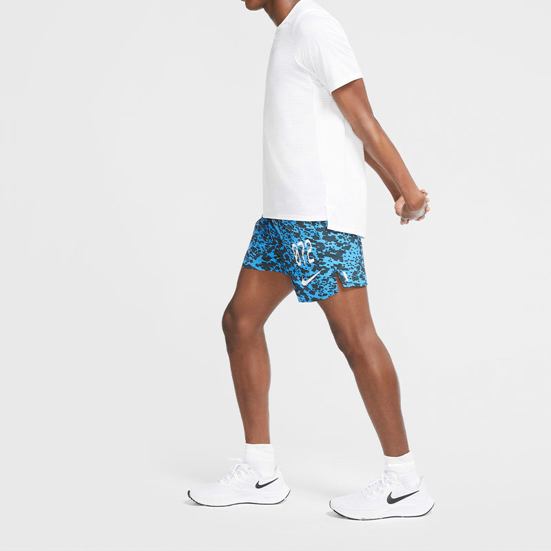 Image of Nike Stride Wild Run Dri-FIT Unlined Woven Breathable Running Shorts Light Blue