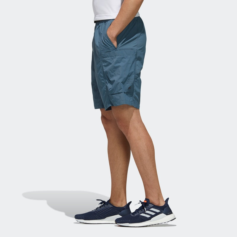 Image of adidas M Tec Wv Sho Sports Cargo Quick Dry Breathable Shorts Blue FM5403
