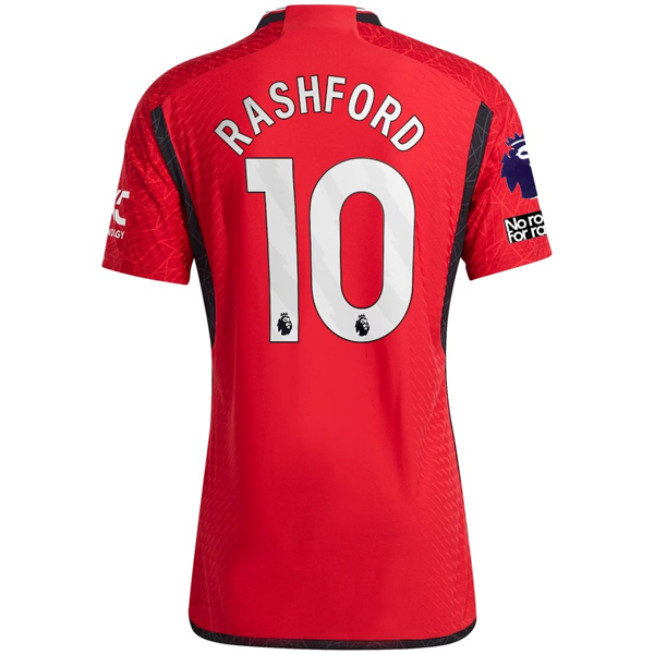 Image of adidas Manchester United Authentic Marcus Rashford Home Jersey 23/24 w/ EPL + No