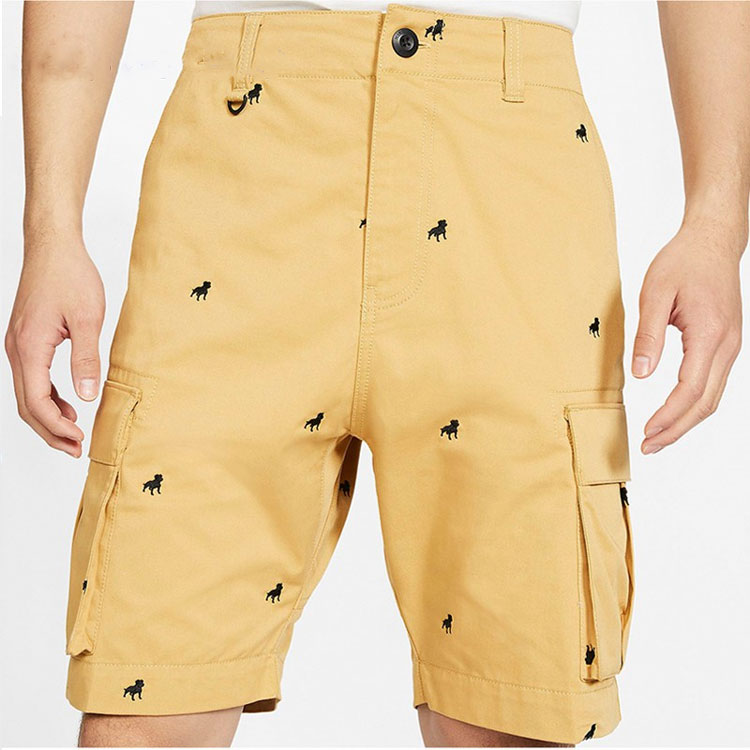 Nike animal embroidered prints shorts 'Yellow' CQ7858-723