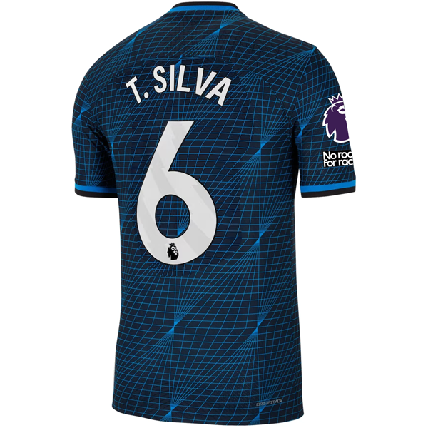 Nike Chelsea Authentic Thiago Silva Match Vaporknit Away Jersey w/ EPL + No Room
