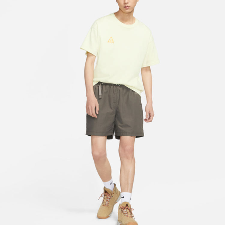 Image of Men's Nike ACG Series Solid Color Logo Cargo Casual Shorts Mineral Gray CZ6705-0