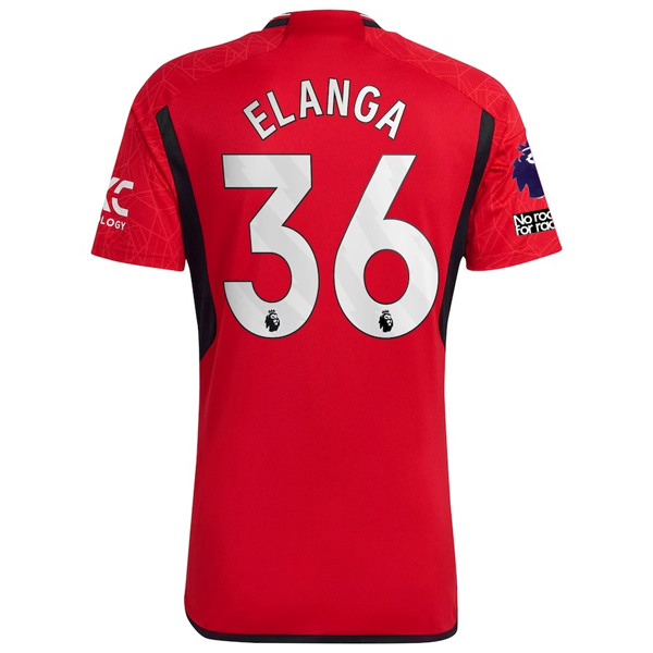 Image of adidas Manchester United Anthony Elanga Home Jersey 23/24 w/ EPL + No Room For R