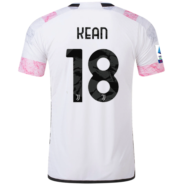 adidas Juventus Authentic Kean Away Jersey w/ Serie A Patch 23/24 (White)