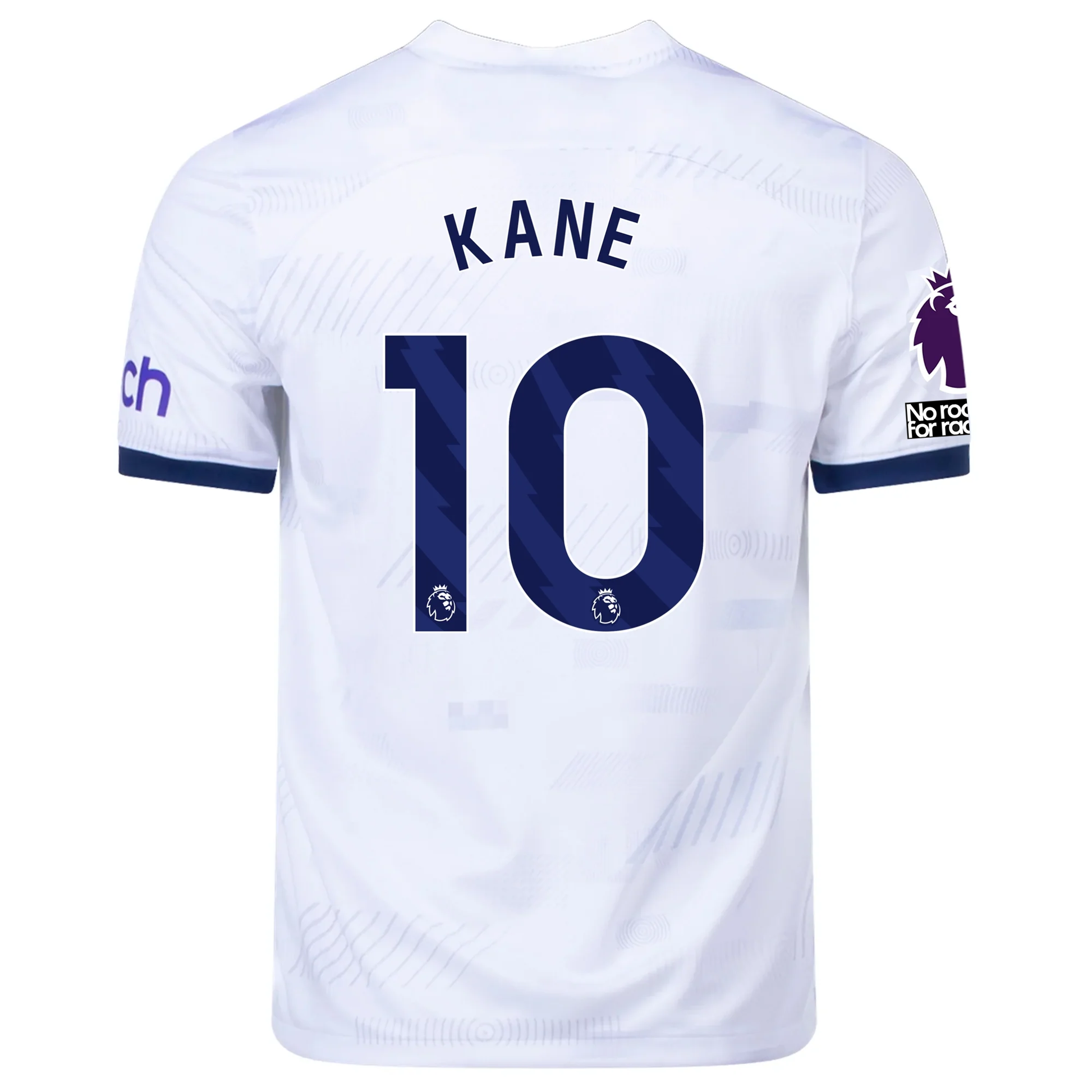 Nike Tottenham Harry Kane Home Jersey w/ EPL + No Room For Racism Patches  23/24