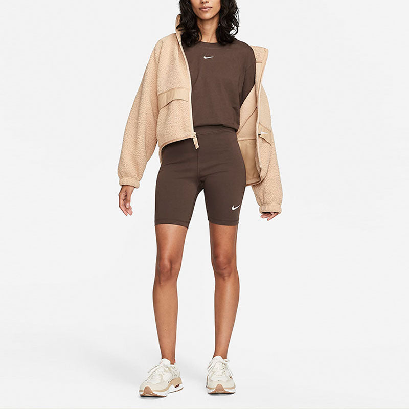 (WMNS) Nike Sportswear Leg-A-See Bike Shorts 'Brown' DV7798-237