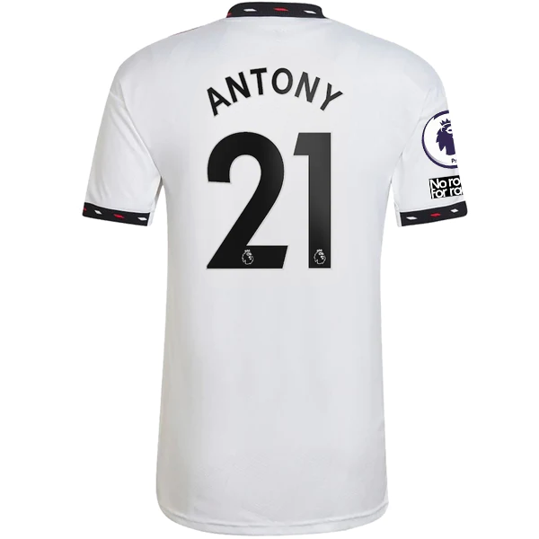 adidas Mancheser United Antony Away Jersey w/ EPL + No Room For Racism Patches 2