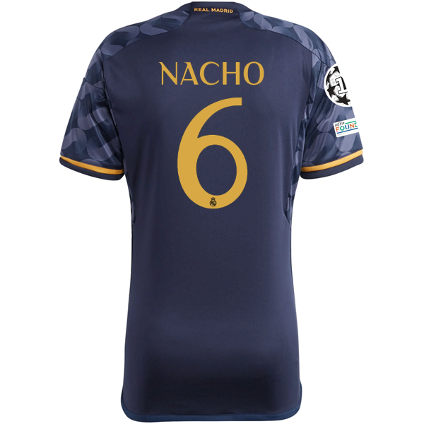 Image of adidas Real Madrid Nacho Away Jersey w/ Champions League + Club World Cup Patch