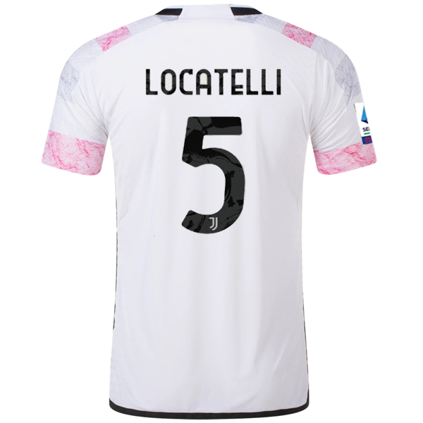Image of adidas Juventus Authentic Locatelli Away Jersey w/ Serie A Patch 23/24 (White)