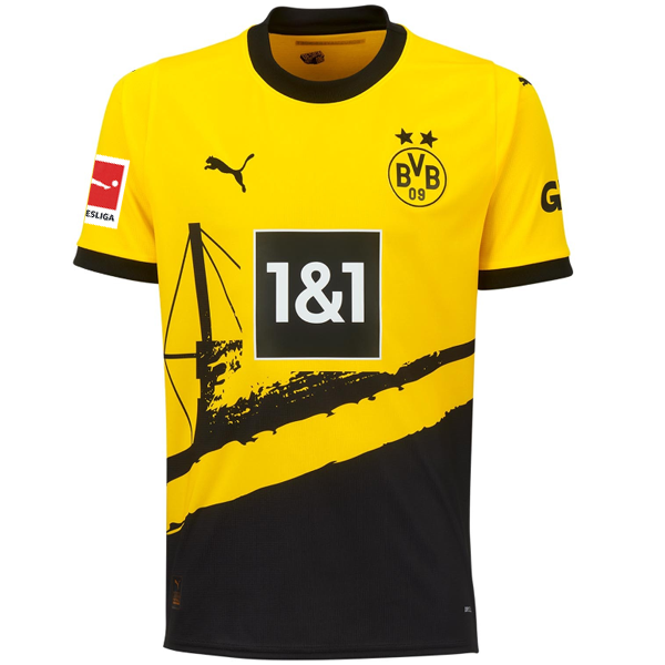 Image of Puma Borussia Dortmund Mats Hummels Home Jersey w/ Bundesliga Patch 23/24 (Cyber
