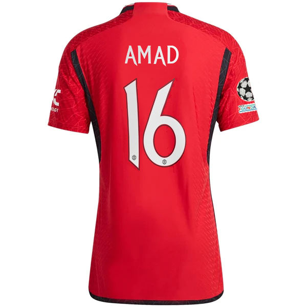 Image of adidas Manchester United Authentic Amad Diallo Home Jersey 23/24 w/ Champions Le