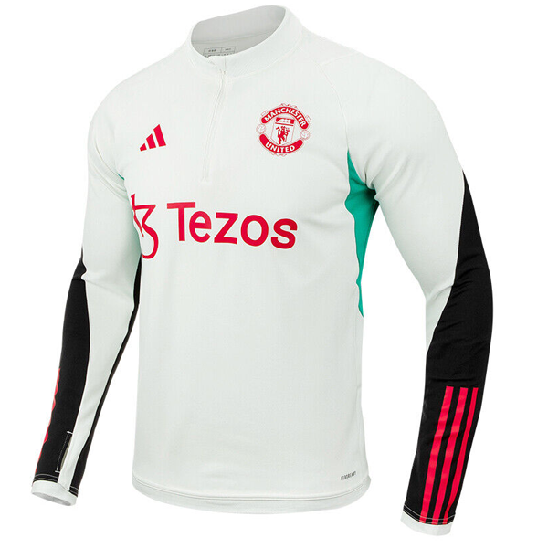 adidas Manchester United Long Sleeve Training Top (Core White)