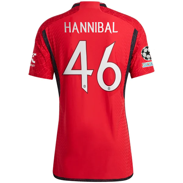 Image of adidas Manchester United Authentic Hannibal Mejbri Home Jersey 23/24 w/ Champion