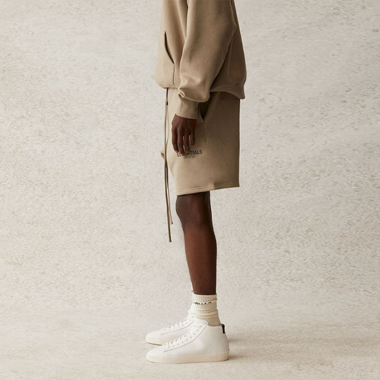 Image of Fear of God Essentials SS21 Sweatshort Moss FOG-SS21-587