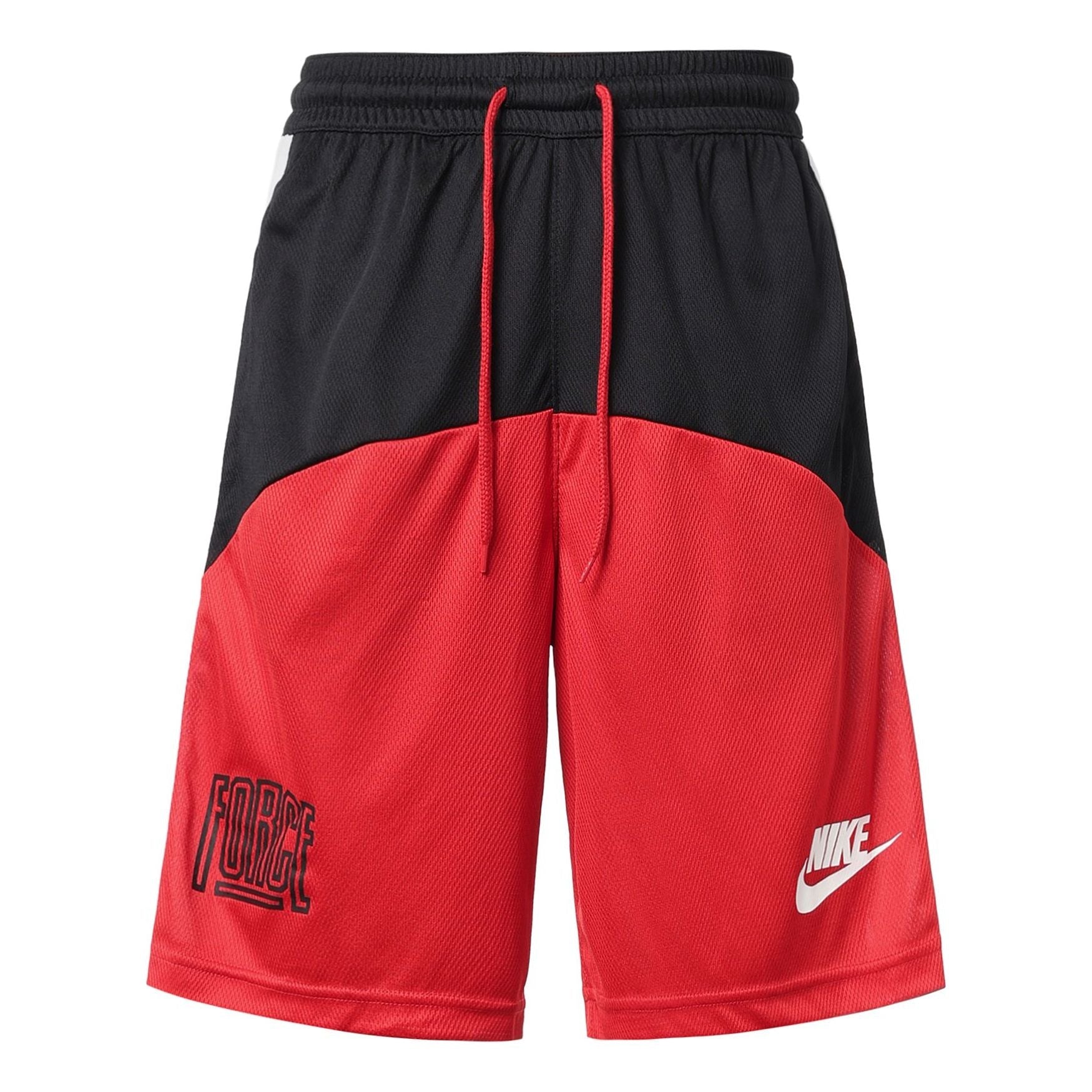 Image of Men's Nike Colorblock Logo Straight Shorts Black Red DQ5827-011