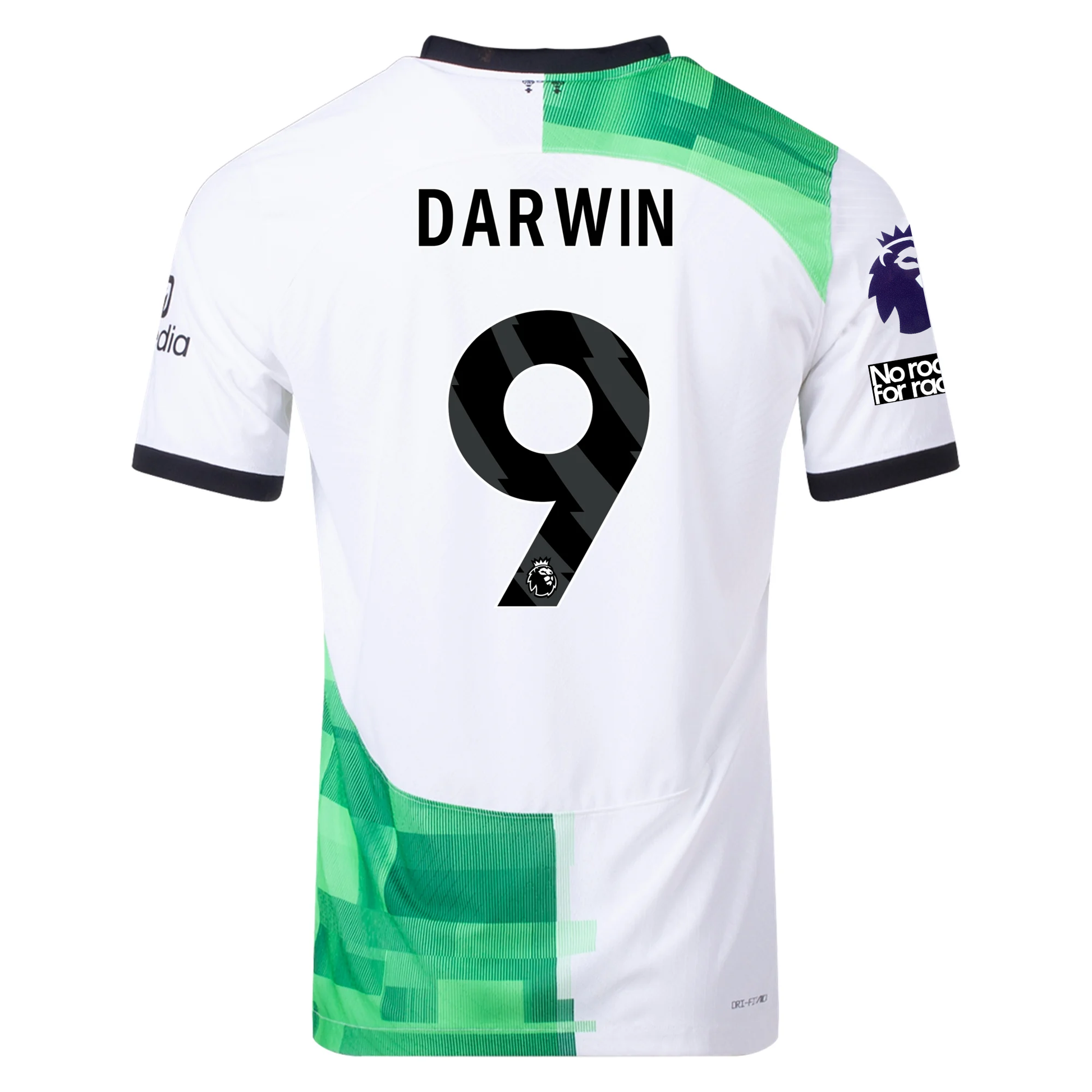 Nike Liverpool Authentic Darwin Nunez Match Away Jersey w/ EPL + No Room For Rac